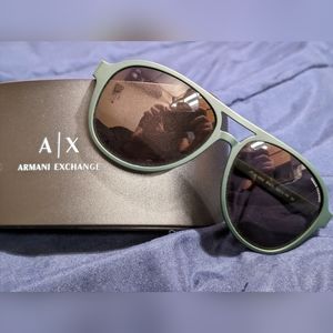 Green Armani exchange aviator sunglasses unisex